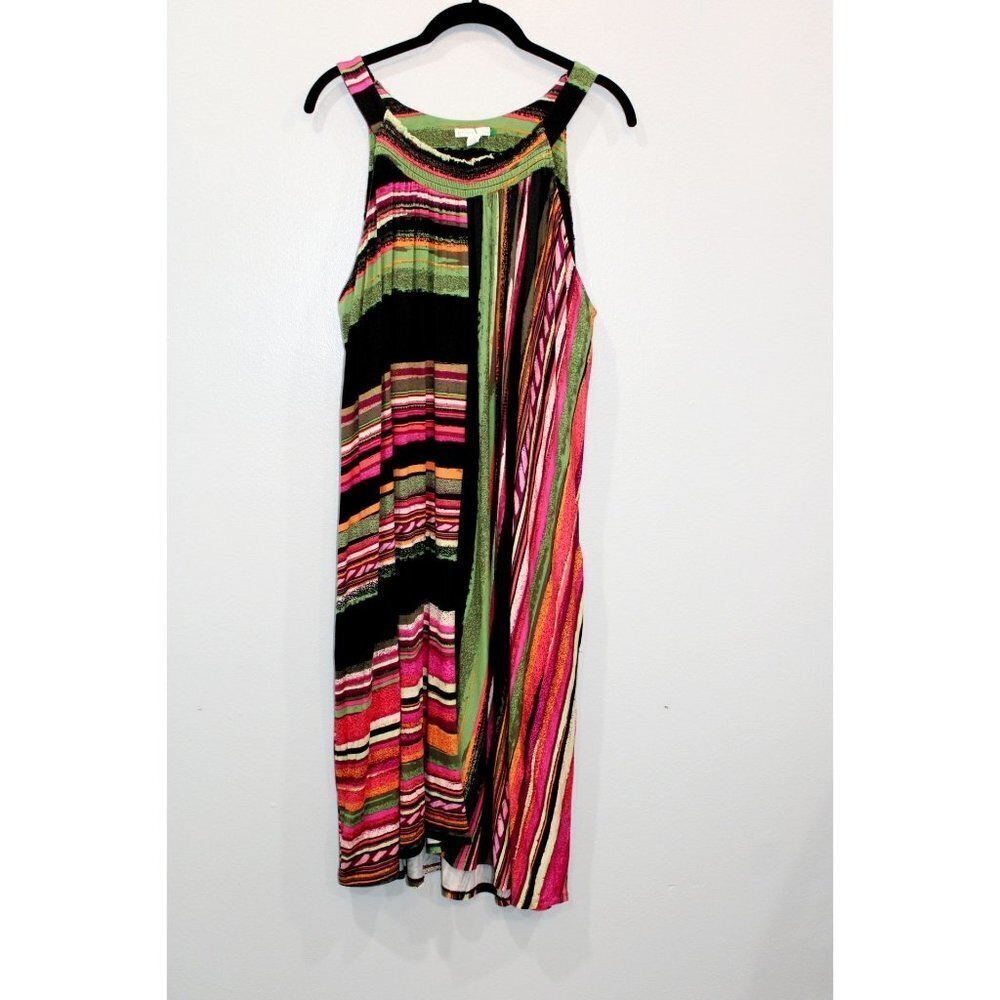 🔥Est. 1946 Colorful Retro Sleeveless Dress size 14/16 W A-line